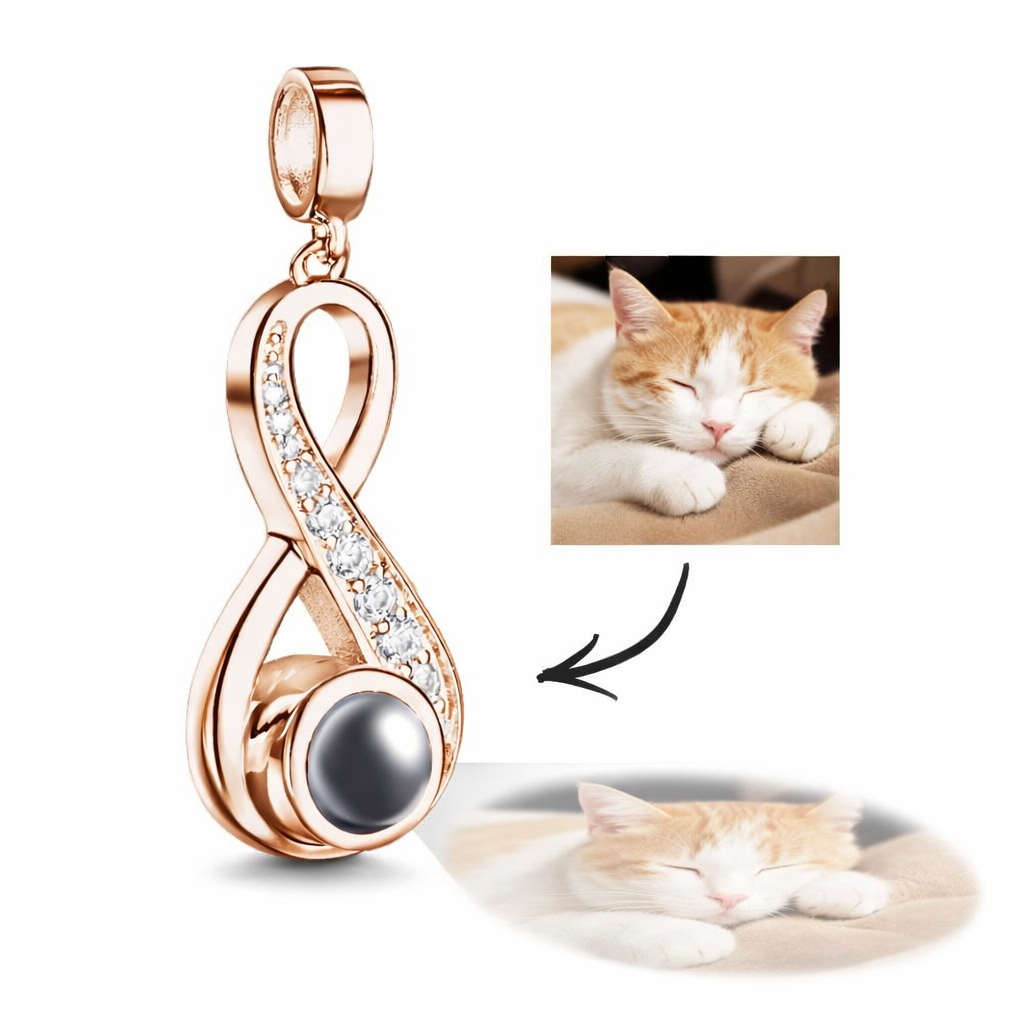 Custom Photo Projection Necklace - Infinite Love Pendant Gift