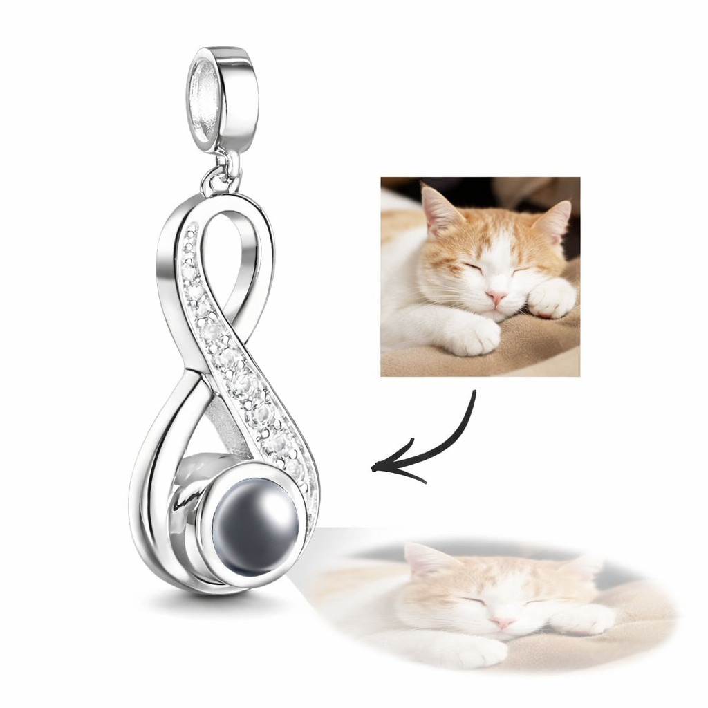 Custom Photo Projection Necklace - Infinite Love Pendant Gift
